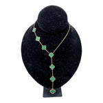 Kaitlin Clover Waterfall Green Gold Necklace necklace Trendzio Jewelry 
