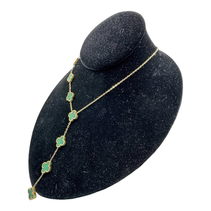 Kaitlin Clover Waterfall Green Gold Necklace necklace Trendzio Jewelry 