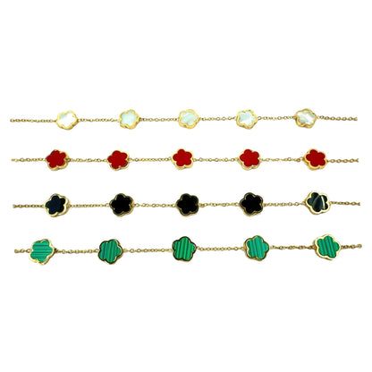 Kayla Flower Clover Gold Bracelet Bracelets Trendzio Jewelry 