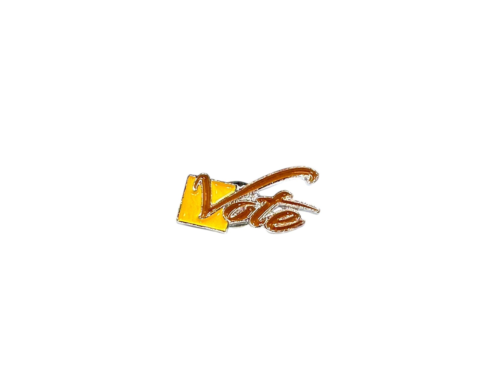 Lapel Vote Pins Lapel Pin Trendzio Jewelry Brown & Gold 