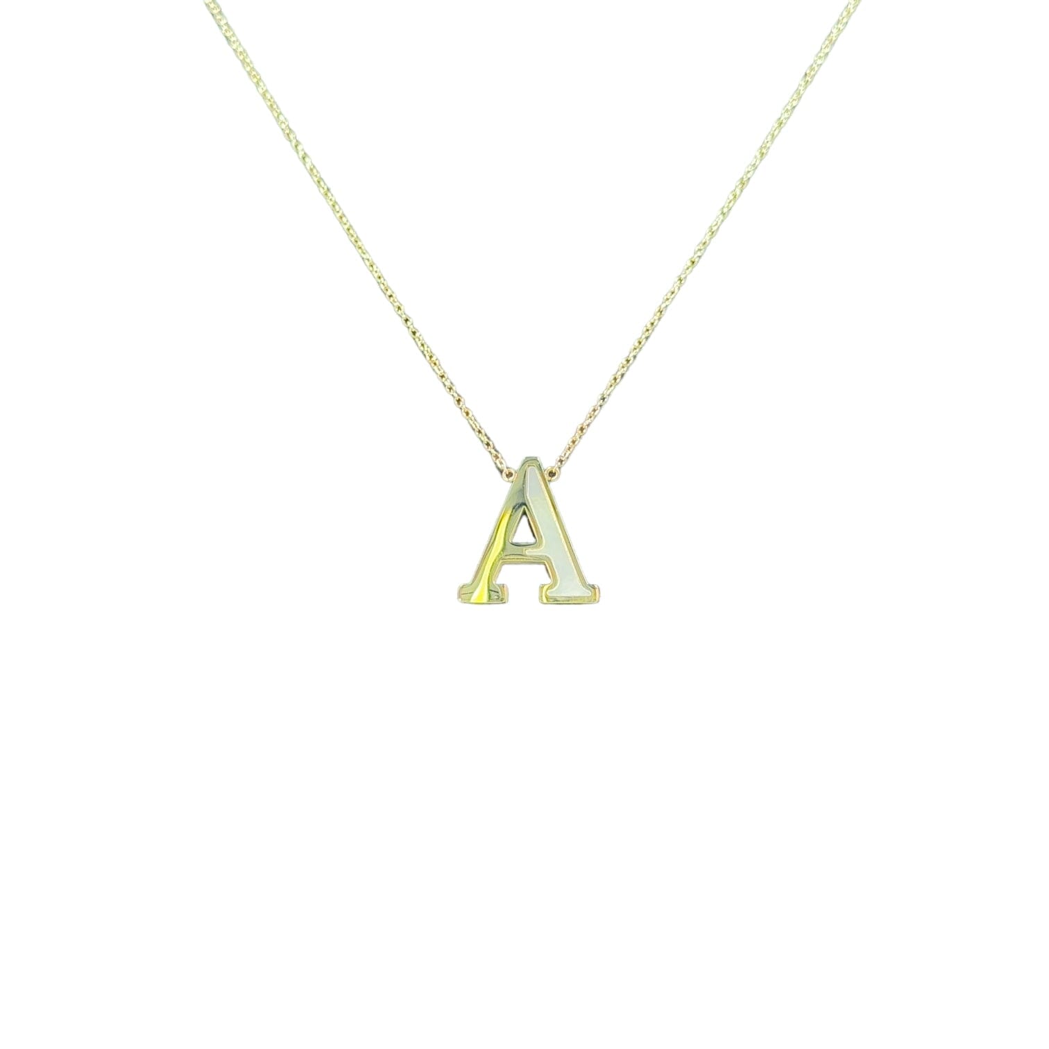 Mother of Pearl 18k Gold Initial Necklace Necklaces TRENDZIO A 