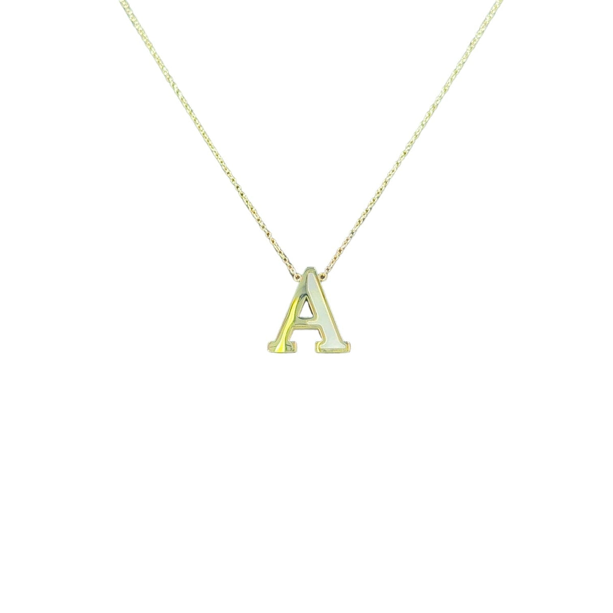 Mother of Pearl 18k Gold Initial Necklace Necklaces TRENDZIO A 