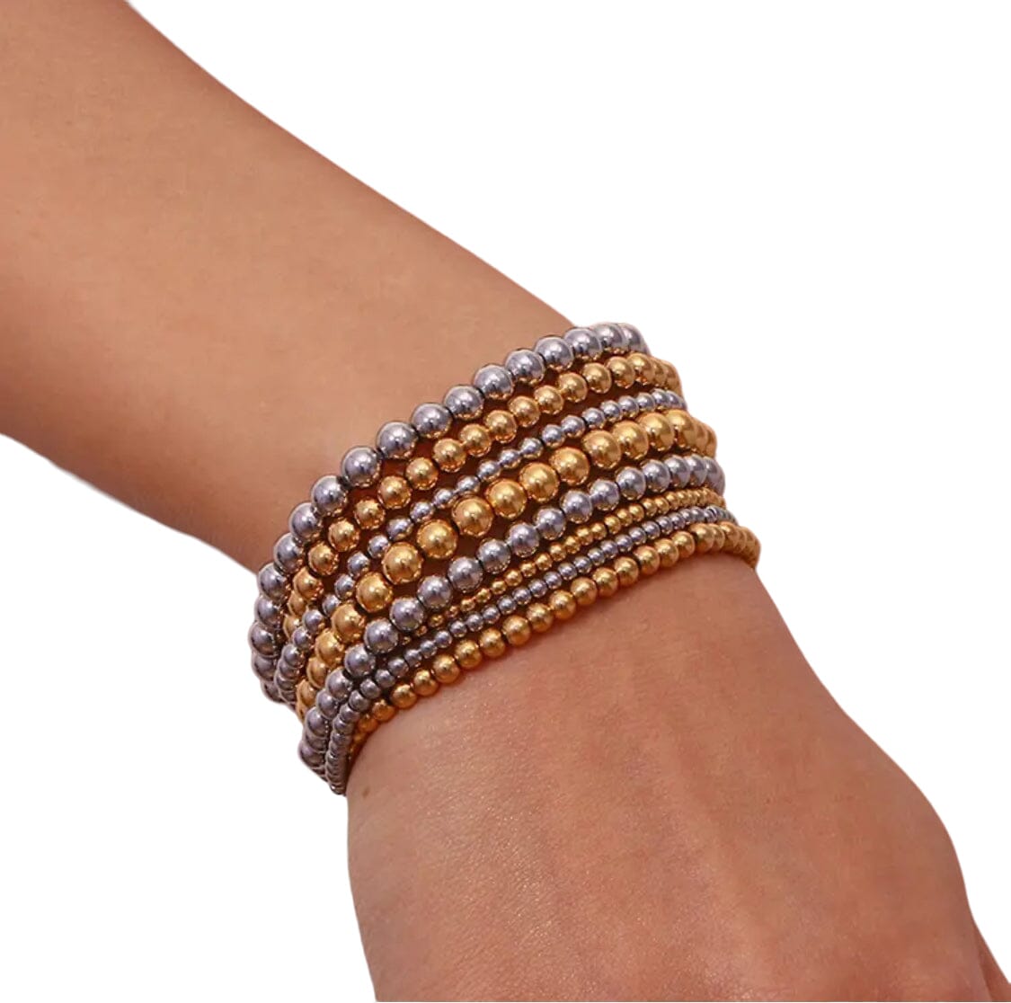 Nellie Gold Ball Stretch Bracelet Bracelets Trendzio Jewelry 