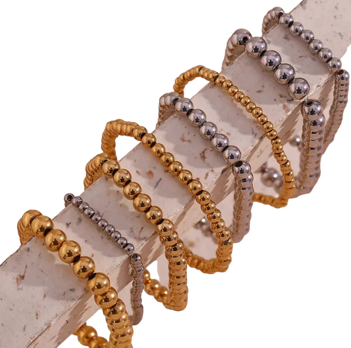 Nellie Gold Ball Stretch Bracelet Bracelets Trendzio Jewelry 