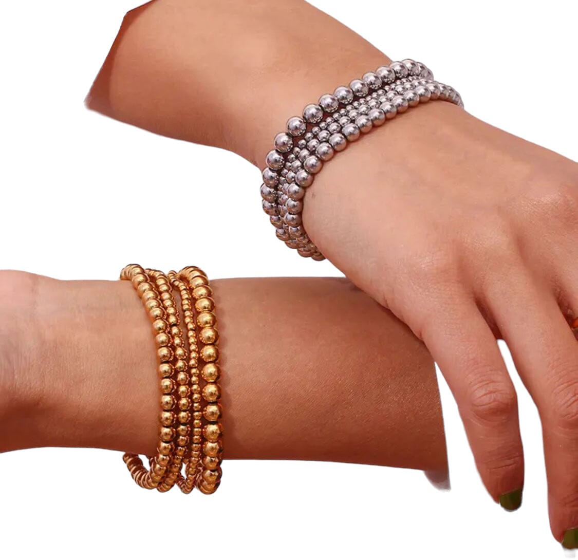 Nellie Gold Ball Stretch Bracelet Bracelets Trendzio Jewelry 