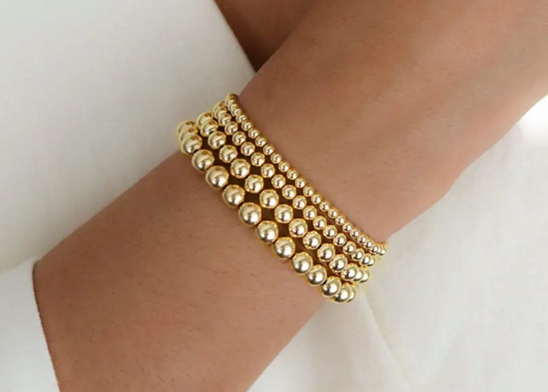 Nellie Gold Ball Stretch Bracelet Bracelets Trendzio Jewelry Gold 