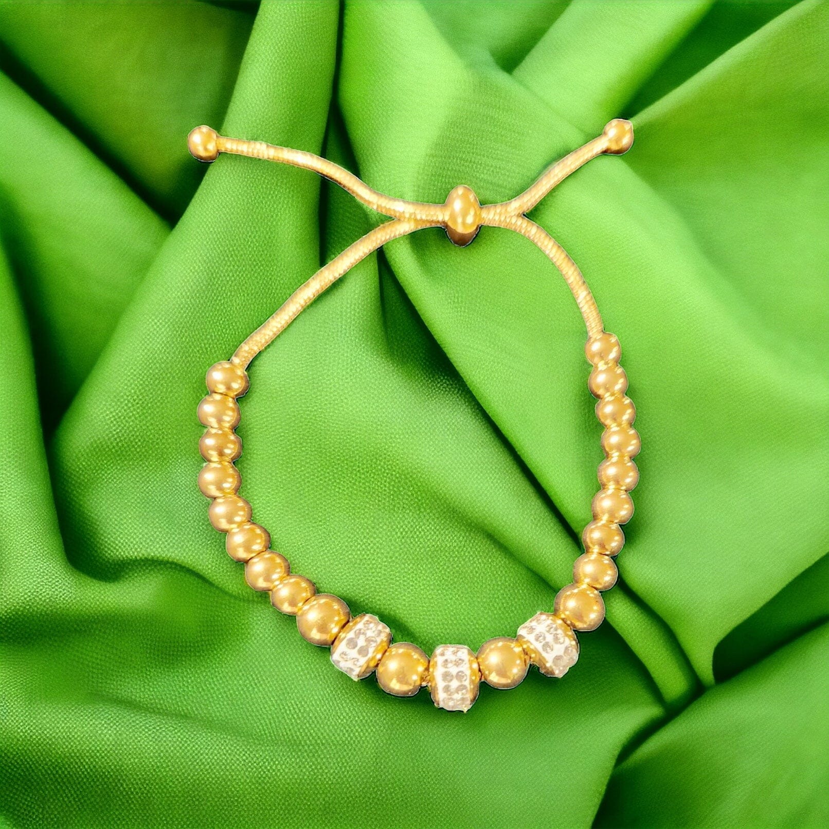 Nellie Gold Silver Ball Adjustable Bracelet Bracelets Trendzio Jewelry 