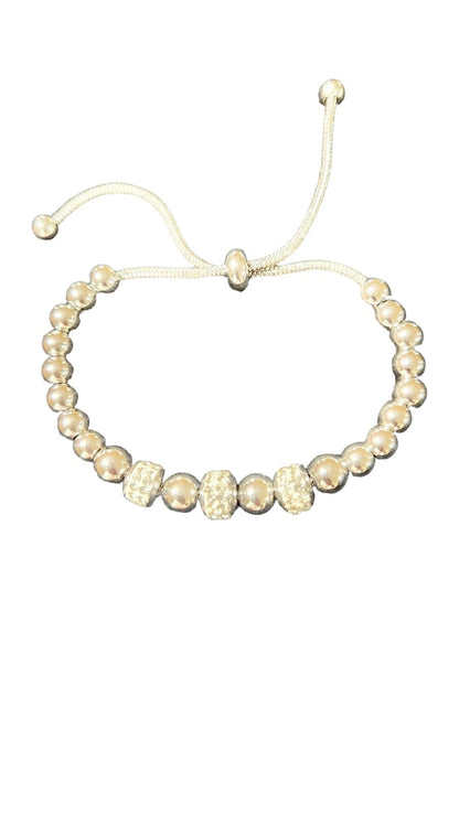 Nellie Gold Silver Ball Adjustable Bracelet Bracelets Trendzio Jewelry Silver 