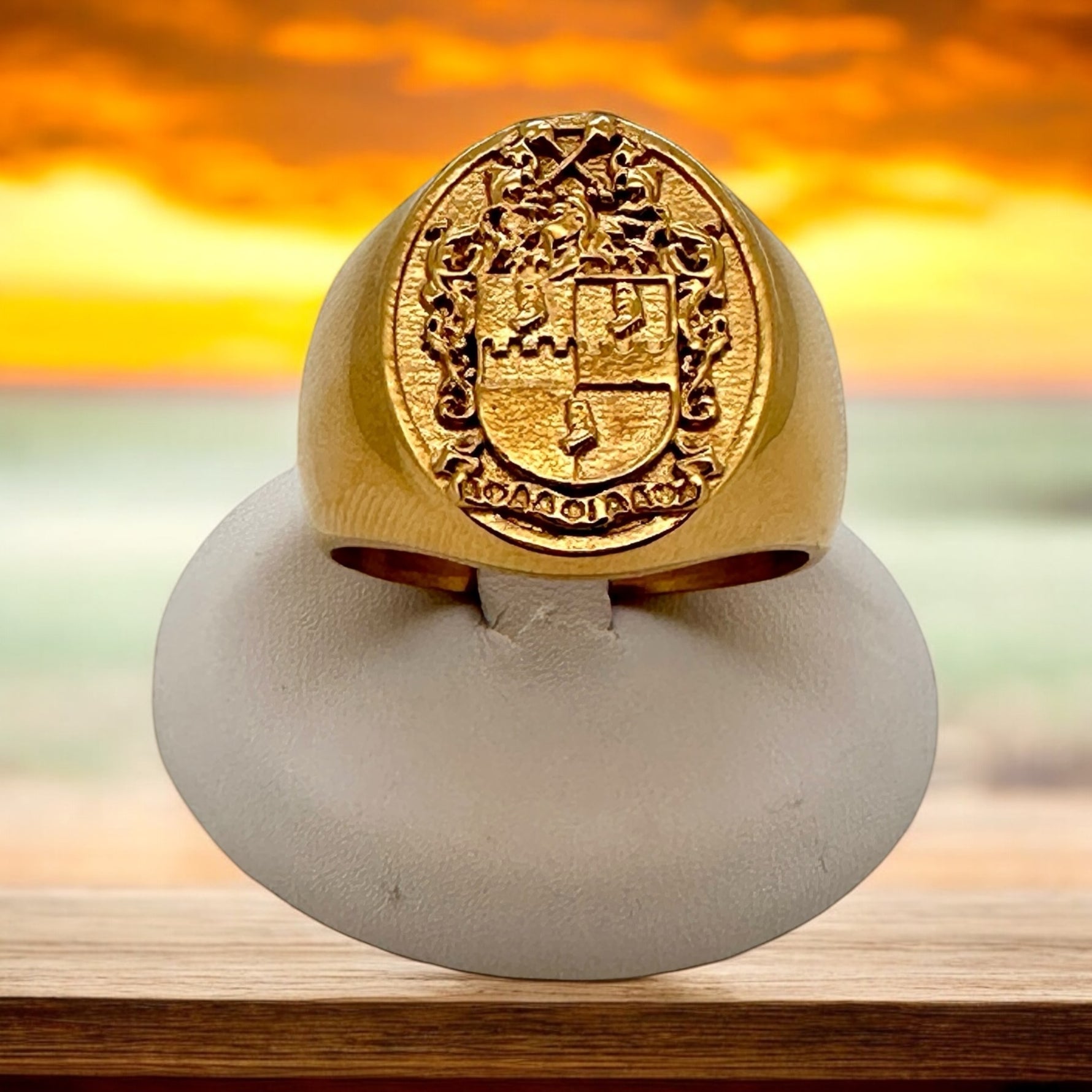 Trendzio Jewelry Alpha Phi Alpha Shield Signet Ring