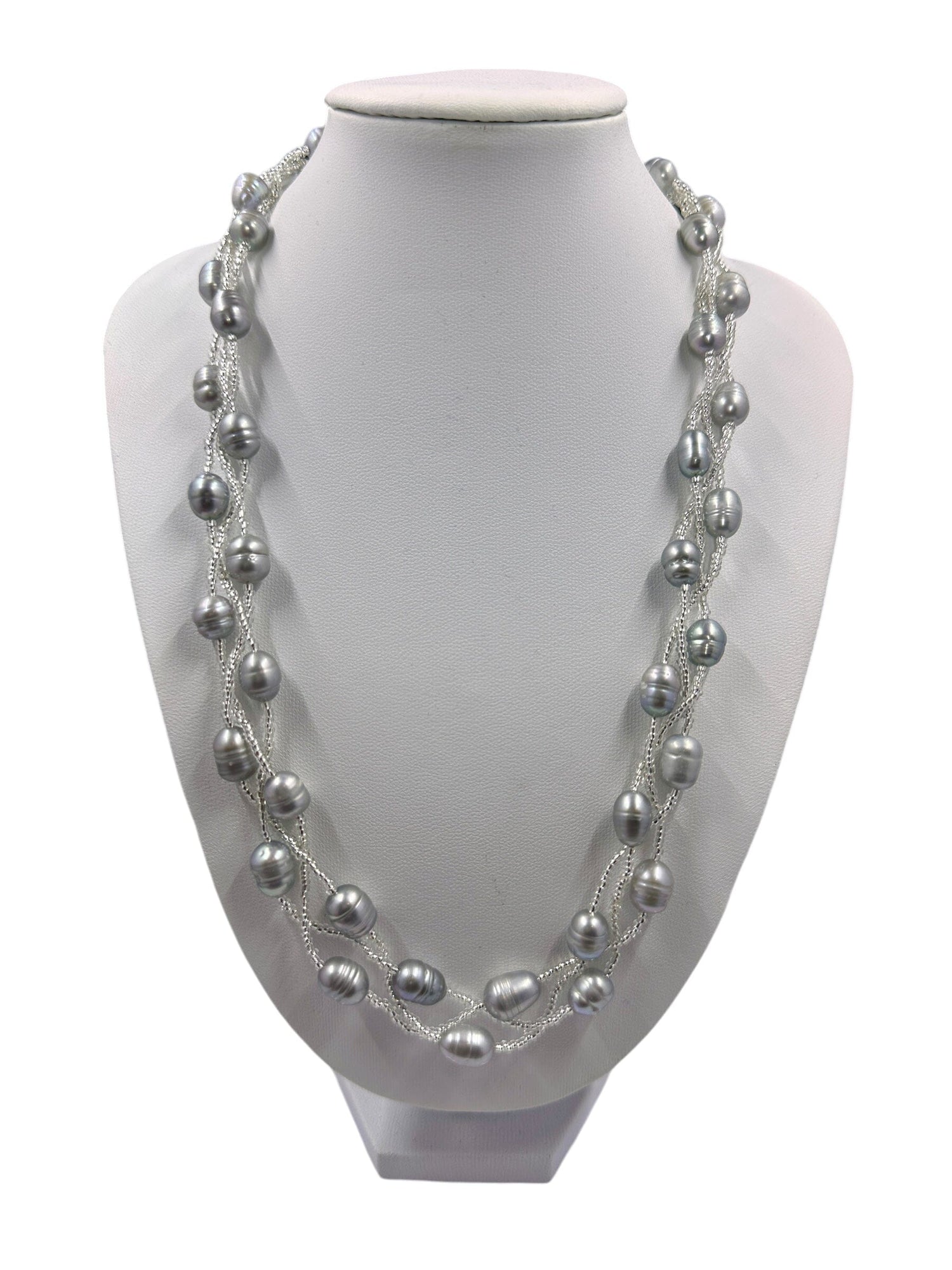 Racine Cultured Freshwater Pearl Necklace Necklaces Trendzio Jewelry Silver 