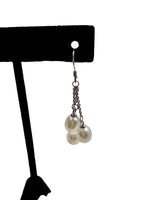 Sterling Silver 7mm Cultured Freshwater White Pearl Drop Earrings Necklaces Trendzio Jewelry 
