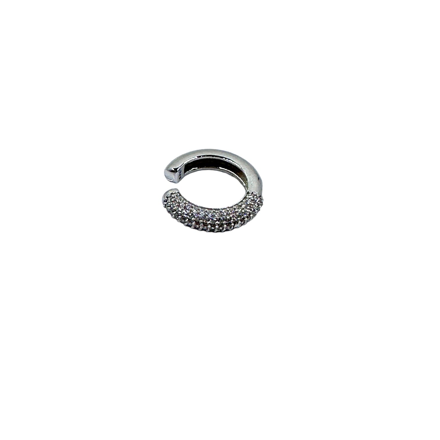 Sterling Silver CZ Cuff Earrings Earrings Trendzio Jewelry Silver 