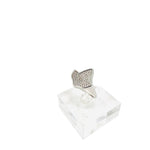 Trendzio Jewelry AKA ivy leaf ring in 14k white gold plated sterling silver with sparkling CZ diamond accents.
