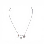 Trendzio Jewelry silver Delta Sigma Theta Greek letter charm necklace made of tarnish-free stainless steel.