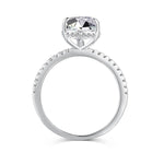 Trendzio Jewelry Lolo sterling silver ring with a large cushion-cut CZ diamond and pavé band