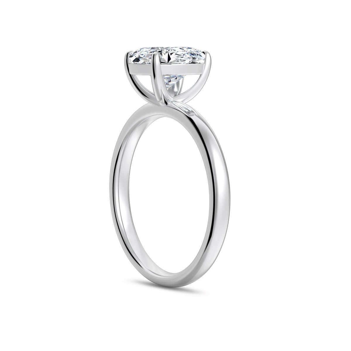 Trendzio Jewelry Sloane sterling silver ring featuring a sparkling moissanite stone in a classic prong setting.