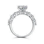 Trendzio Jewelry Uma sterling silver ring featuring a sparkling CZ diamond center stone and pavé band