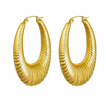 Stainless Steel Huggie Earrings