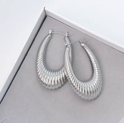Stainless Steel Huggie Earrings