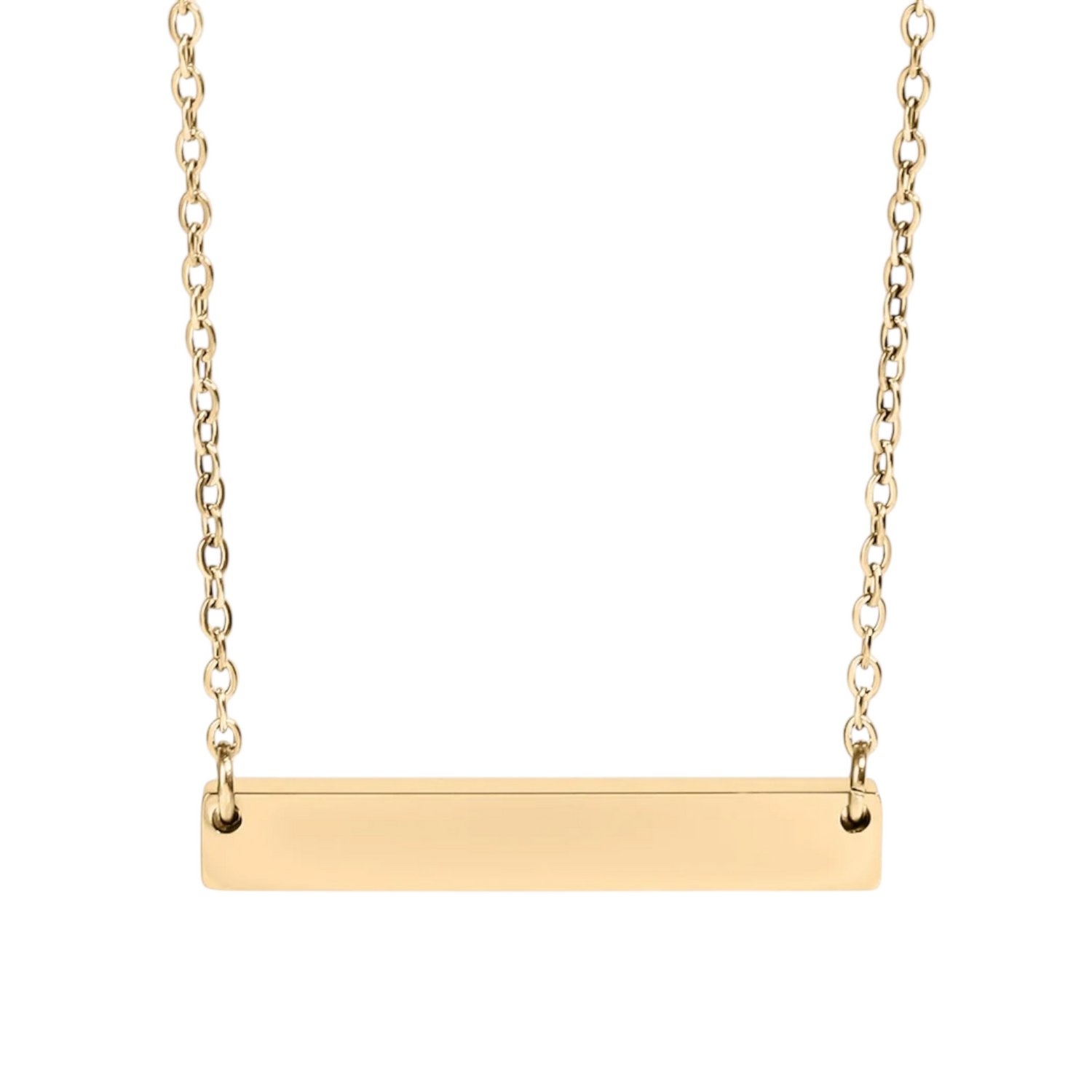 Celina Engraved Bar Pendant Necklace