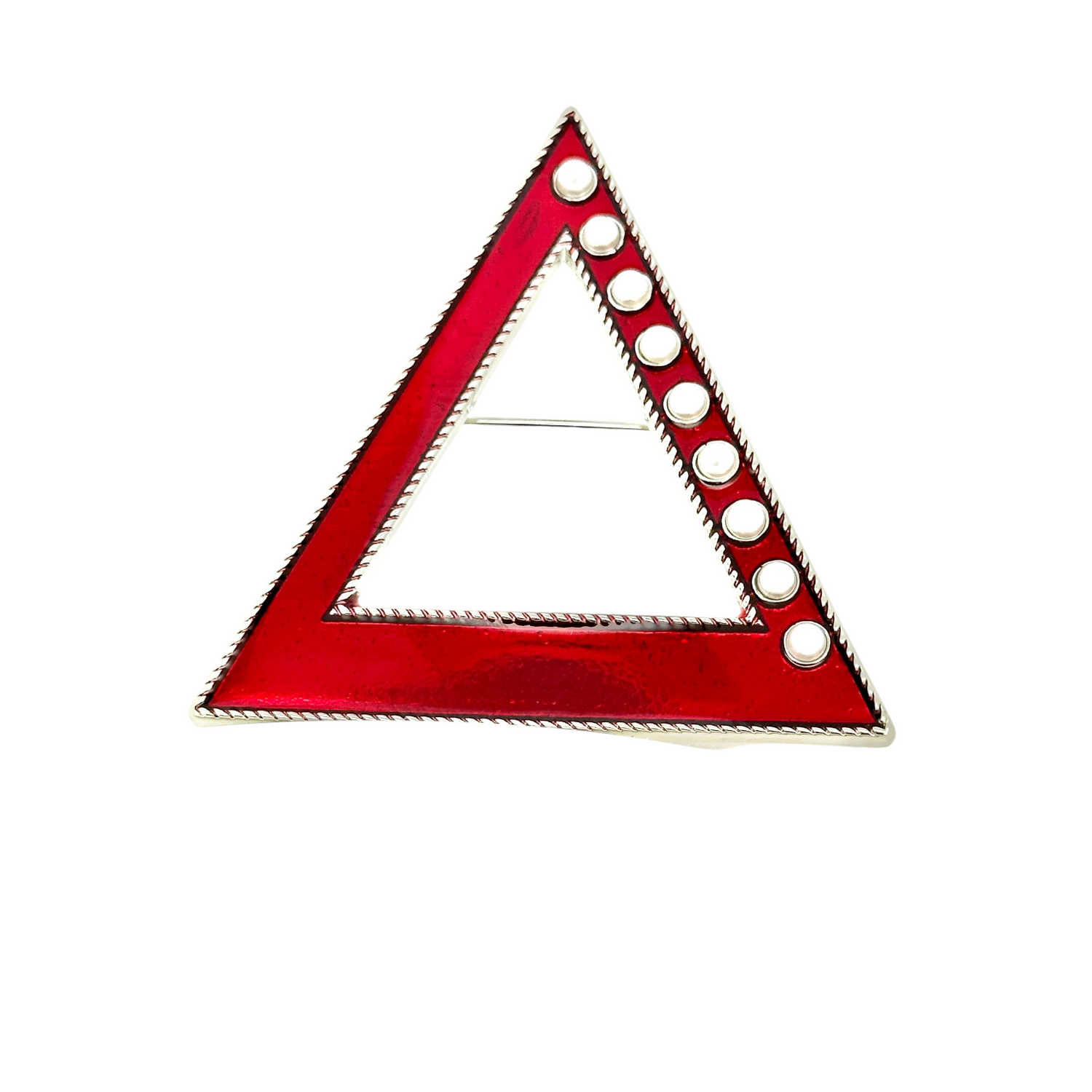 Delta Sigma Theta Red Triangle Brooch Pin