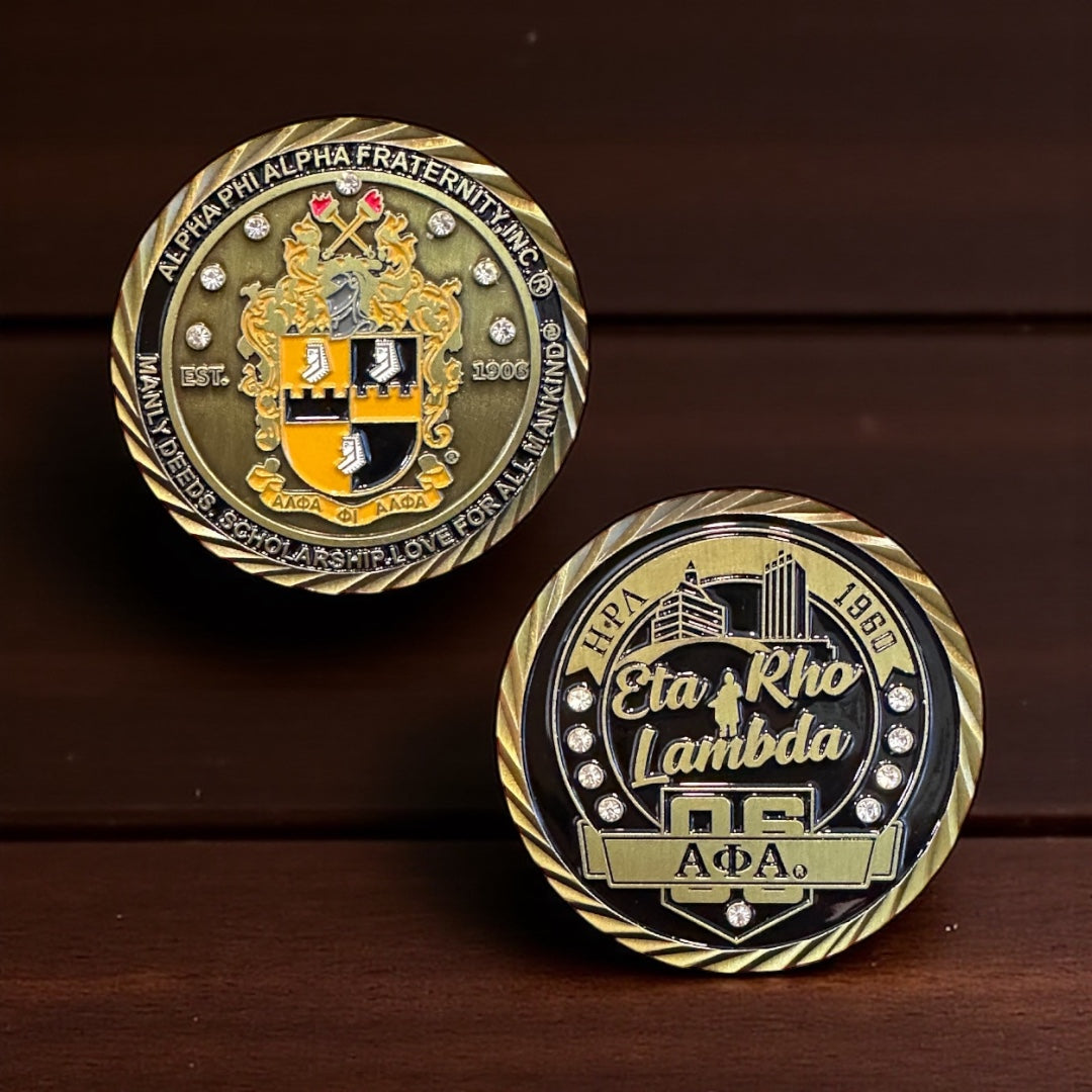 Alpha Phi Alpha Eta Rho Lambda Challenge Coin | Trendzio Jewelry