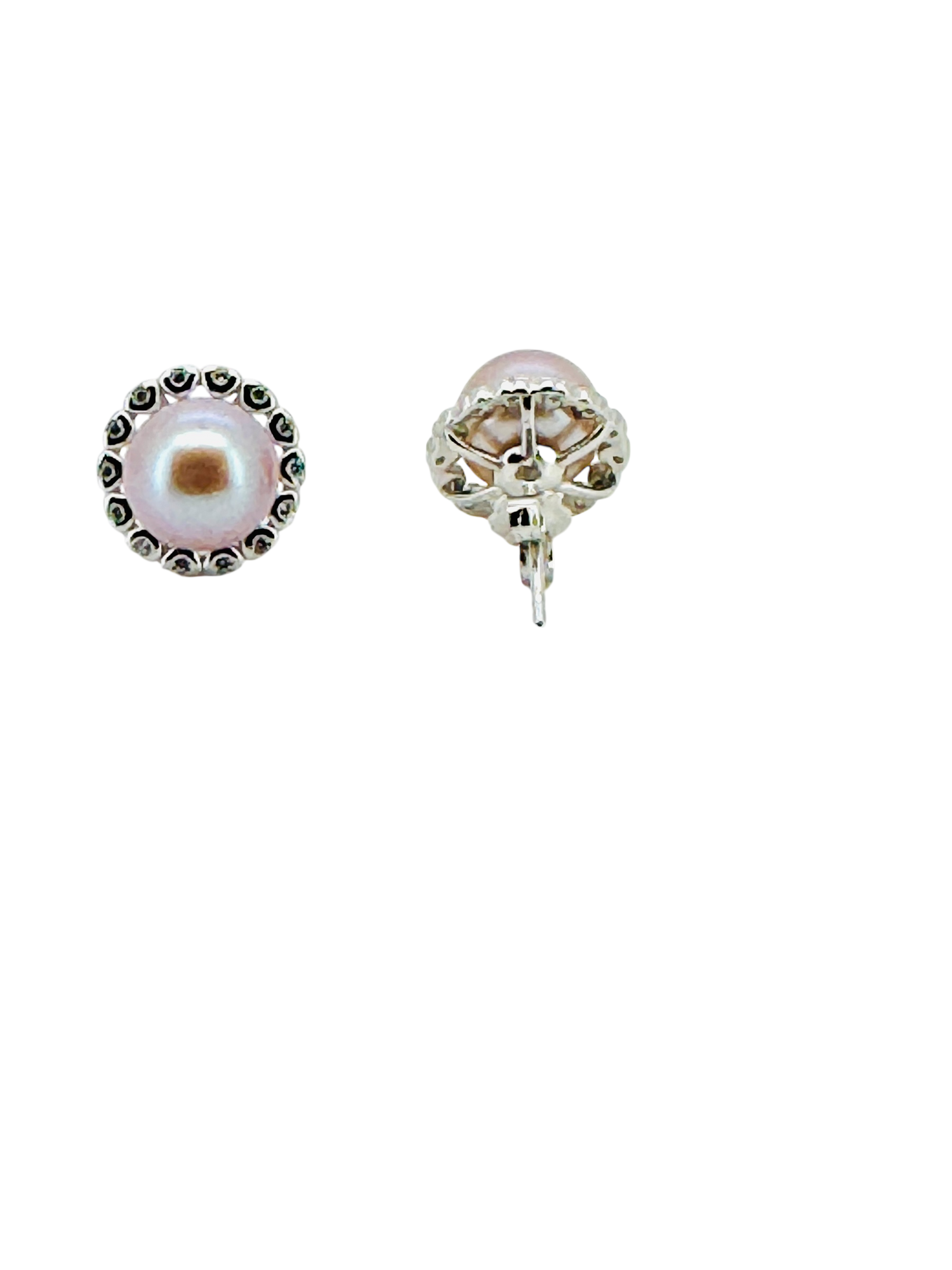 Sterling Silver Cultured Freshwater Pink Pearl Earrings