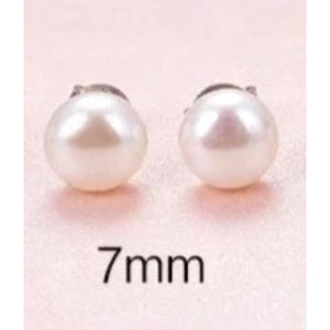Akoi Fresh Water Pearl Stud Earrings Earrings TRENDZIO 7mm 