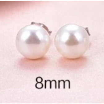 Akoi Fresh Water Pearl Stud Earrings Earrings TRENDZIO 8mm 