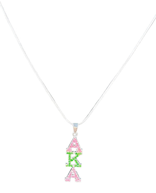 Alpha Kappa Alpha Austrian Crystal Pendant Necklaces Trendzio 