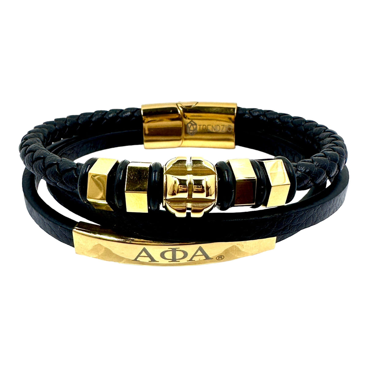 Alpha Phi Alpha Custom Leather Bracelet Bracelets Trendzio Jewelry 