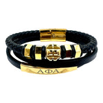 Alpha Phi Alpha Custom Leather Bracelet Bracelets Trendzio Jewelry 