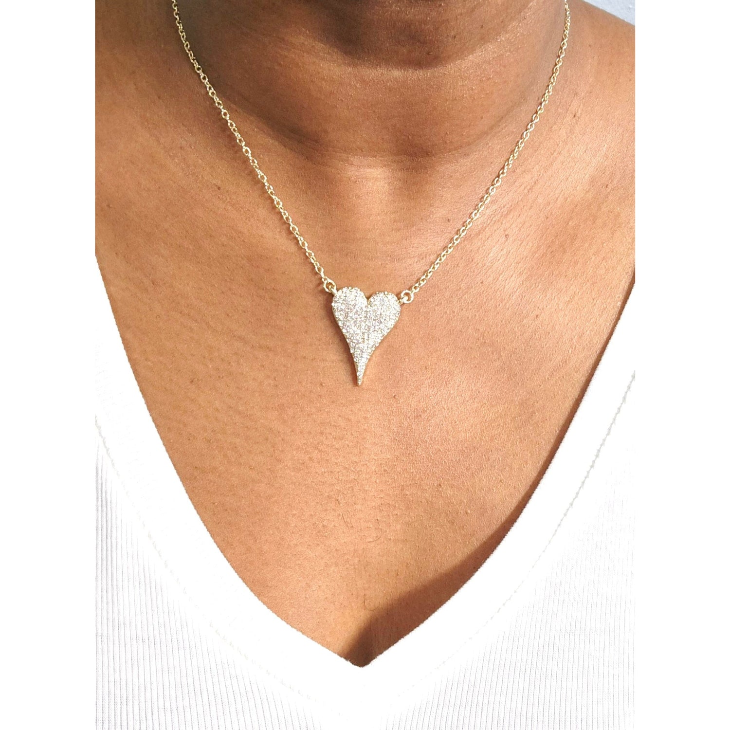Amara Heart Diamond Necklace Necklaces Trendzio 