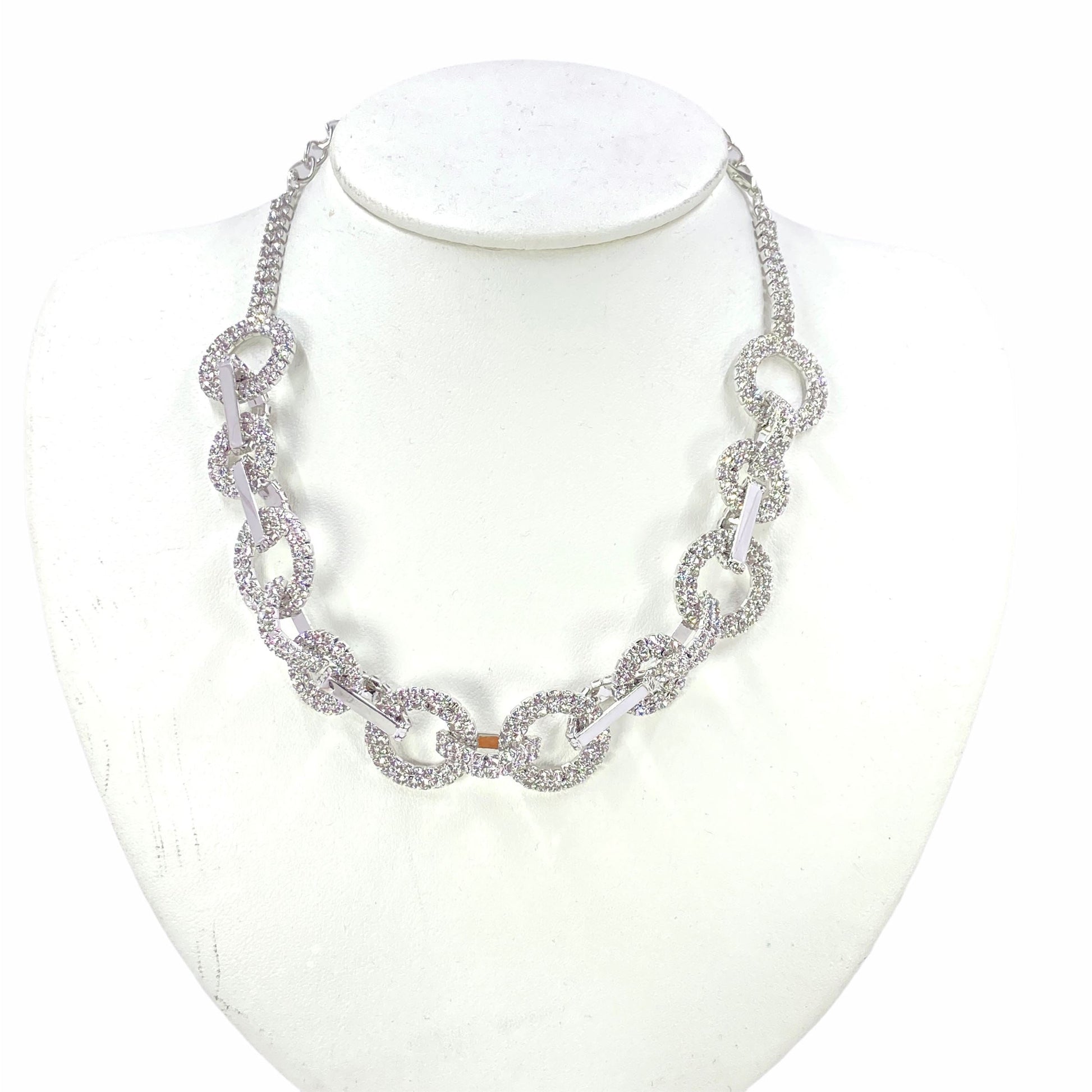 Annabella CZ Geometric Design Titanium Necklace necklace TRENDZIO 
