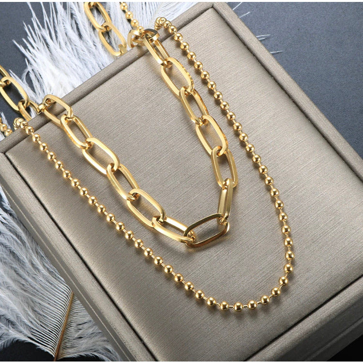 Zen Layered Necklace Set - Gold – Thats So Fetch AU