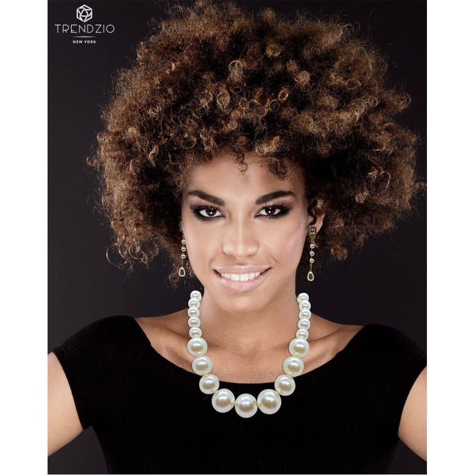 Beautiful Graduated Bead Choker Statement Necklace Necklaces Trendzio 