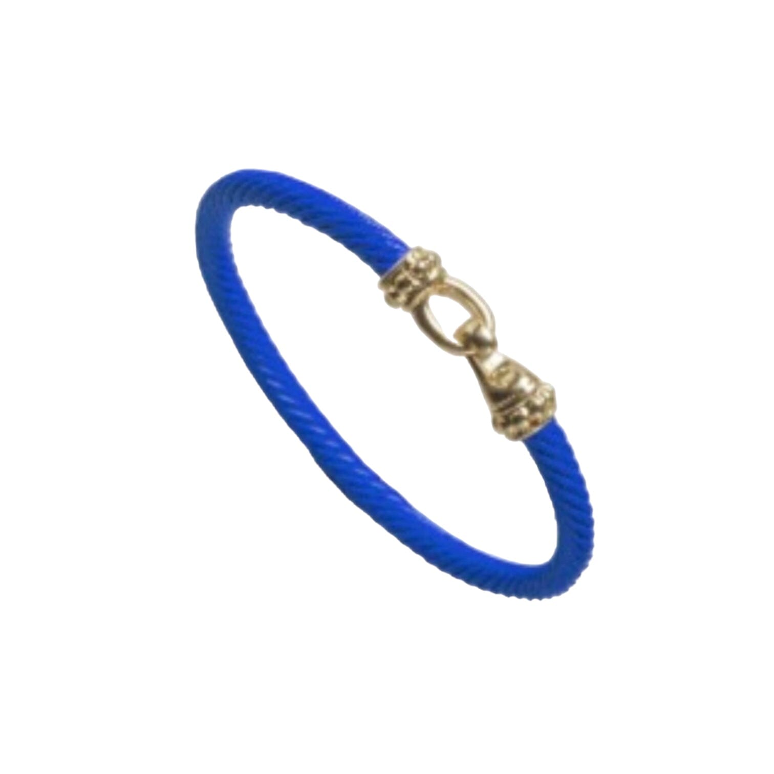 Bella Cable Gold Hook Bracelet Blue and Yellow Bracelets TRENDZIO Blue 