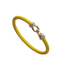 Bella Cable Gold Hook Bracelet Blue and Yellow Bracelets TRENDZIO Yellow 