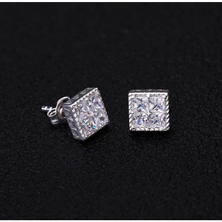 Biaggio Men Stud Diamond Earrings Earrings Trendzio 