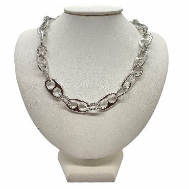 Chunky Chain Link Statement Necklace necklace Trendzio Silver 