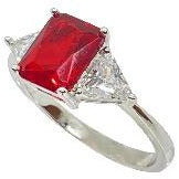 Classic Ruby Red Cubic Zirconia Ring Rings Trendzio 
