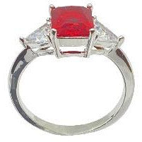 Classic Ruby Red Cubic Zirconia Ring Rings Trendzio 