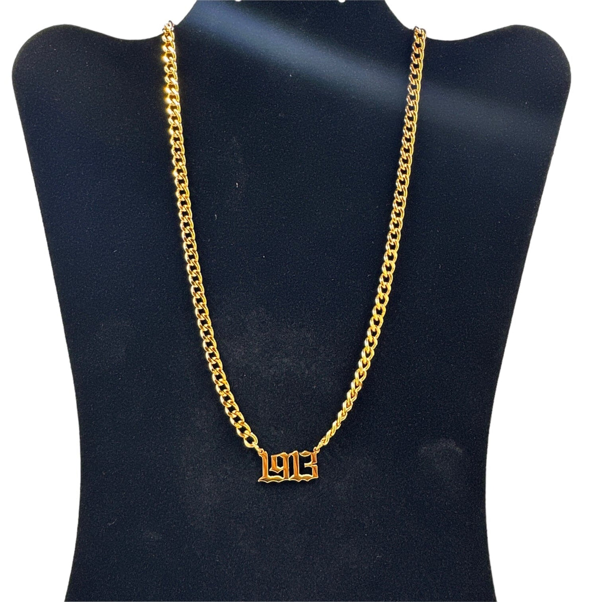 Delta Sigma Theta 1913 Gold Number Necklace Necklaces Trendzio 