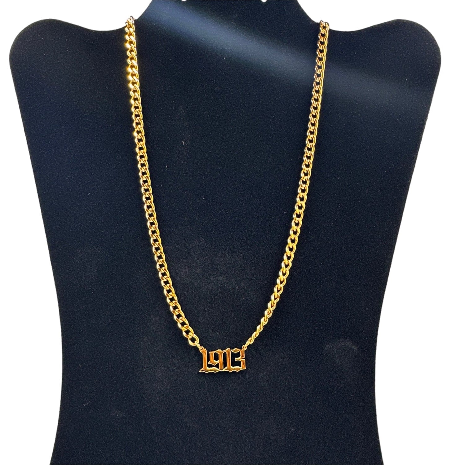 Delta Sigma Theta 1913 Gold Number Necklace Necklaces Trendzio 