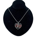 Delta Sigma Theta Austrian Crystal Heart Necklace Necklaces Trendzio Jewelry 