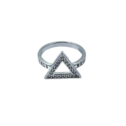 Delta Sigma Theta Sterling Silver Triangle Ring Rings Trendzio 