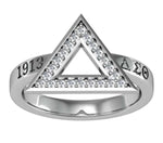 Delta Sigma Theta Sterling Silver Triangle Ring Rings Trendzio 