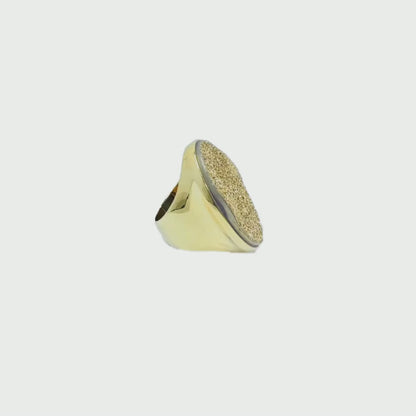 Antonia Metallic Gold Druse Ring