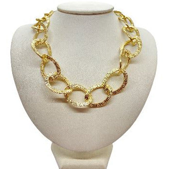 Geometric Gold Plated Double Round Necklace necklace Trendzio 