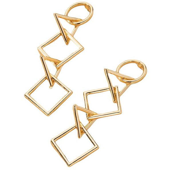 Squid Game Inspired Geometric Symbol Gold Plated Earrings Earring TRENDZIO 